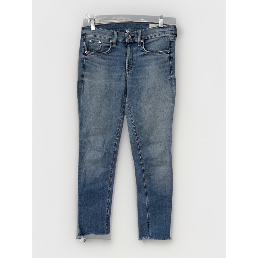 RAG & BONE Ankle Skinny Distressed Destroyed Knee Jeans Size 27 Ellerly